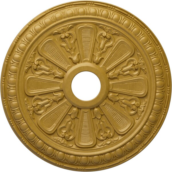 Ekena Millwork Bristol Ceiling Medallion (Fits Canopies up to 3 7/8"), 23 1/2"OD x 3 7/8"ID x 1"P, Iridescent Gold CM23BIIGS - main